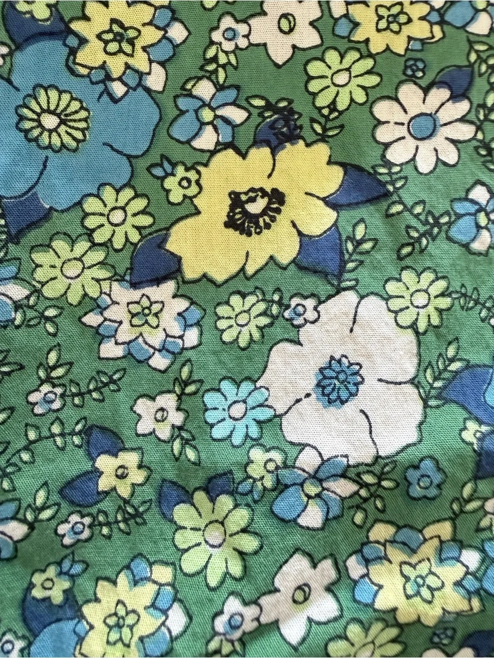 Anthropologie Green Floral Cropped Wide-Leg Pants - Picture 4 of 4